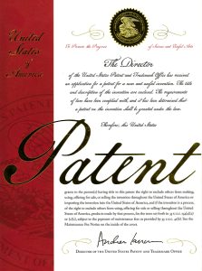 U.S. patent certificate, Dr. Sonyouna Clinic