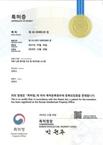 T-CAT patent certificate